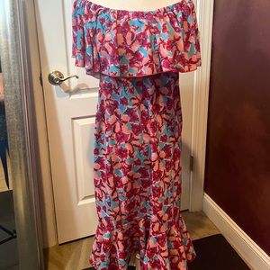 NWOT Lularoe Cici Dress Ruffle Off the Shoulder
